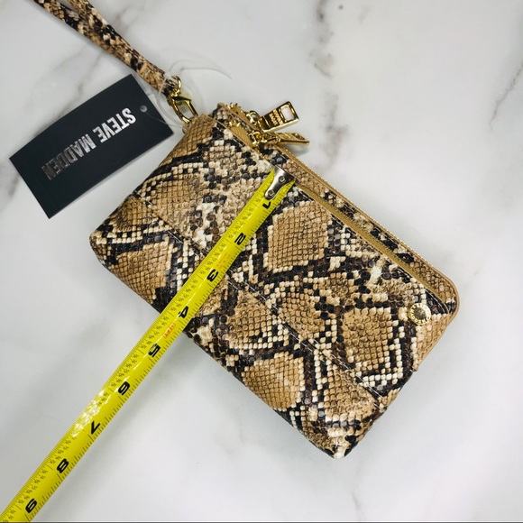 Steve Madden | Snake Print Double Pouch Wristlet - Picture 7 of 8